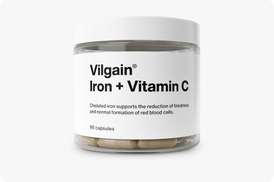 Chelated Iron Bisglycinate and Vitamic C Capsules