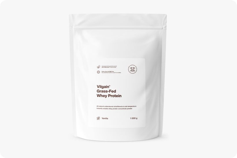 Grass-Fed Whey Protein cukormentes, sztéviával édesítve