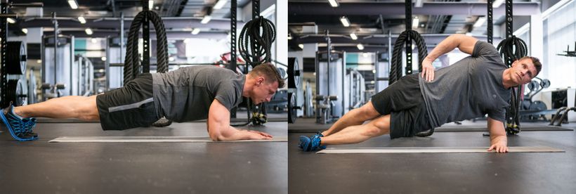 Ukážka vykonávania plank cviku ako základ pre posilnenie svalstva