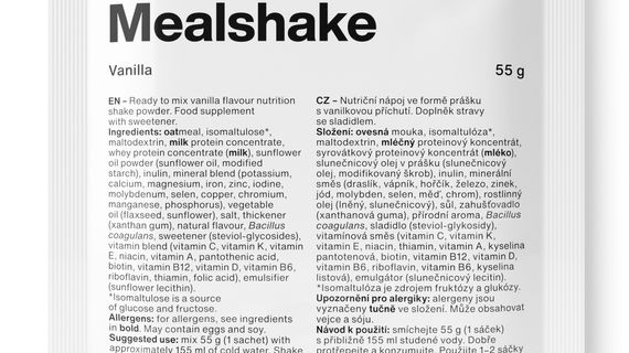 Nutriční nápoj Vilgain Mealshake nahradí kvalitní svačinu, když není čas