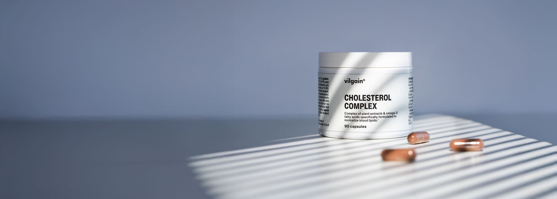 A complex of plant compounds
and vitamins for cholesterol control