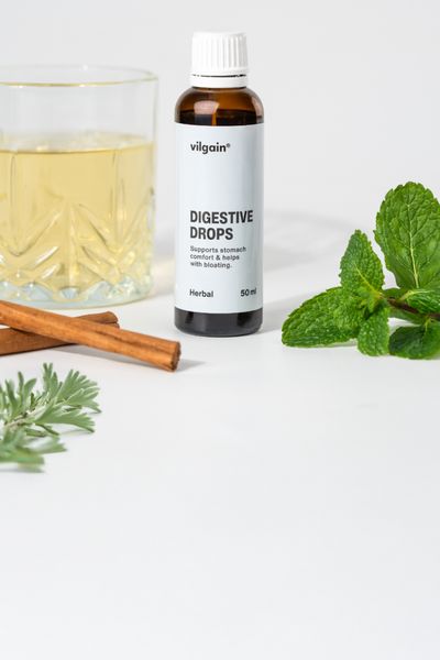 Bylinné kvapky určené
pre podporu trávenia