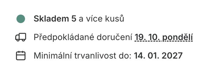 Dobry den, u granoly vilgain maple pecan, kterou jsem tento tyden obdrzela postou, je datum spotreby 30.12.2026. Neni to malo ? Mam doma z jineho e-shopu granolu, kde je datum spotreby 2027. Budu ji davat jako darek v listopadu. Dekuji za odpoved.