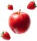 Apfel und Erdbeere