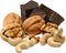 cashews, chocolate and walnuts