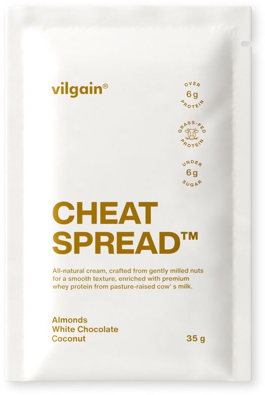 Vilgain Cheat Spread mandle s bílou čokoládou a kokosem 35 g