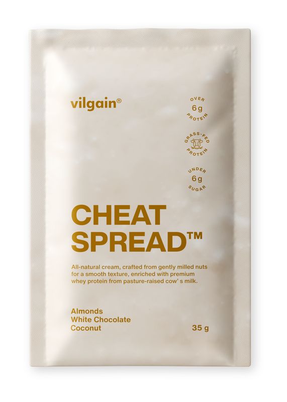 Vilgain Cheat Spread mandle s bílou čokoládou a kokosem 35 g Obrázek