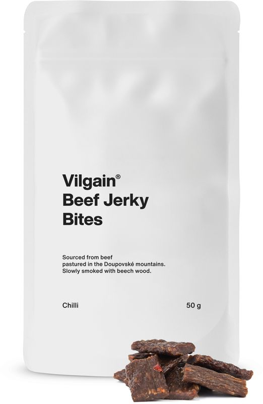 Vilgain Hovězí jerky bites chilli 50 g Obrázek