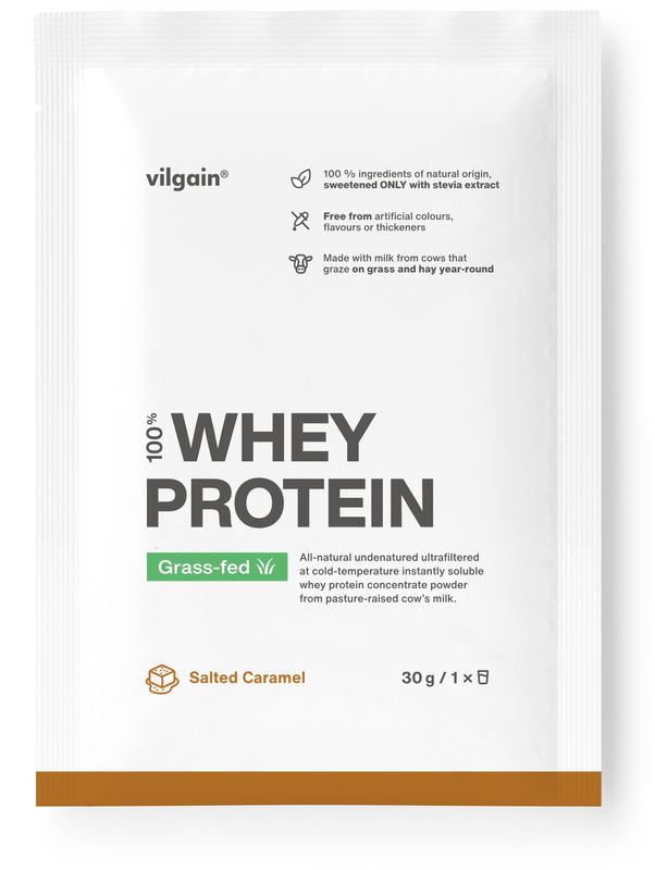 Vilgain Grass-Fed Whey Protein slaný karamel 30 g Obrázek