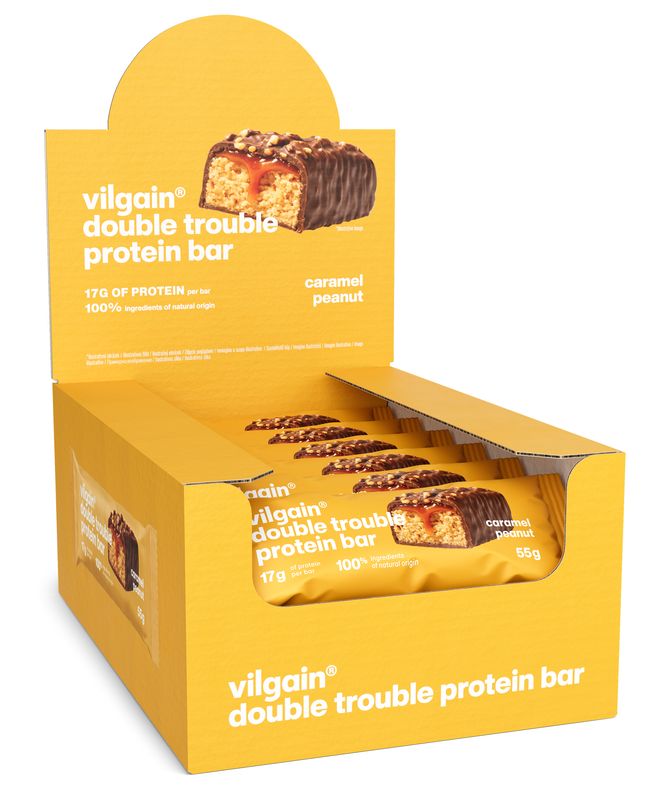 Vilgain Double Trouble Protein Bar – Arašídy se slaným karamelem 55 g