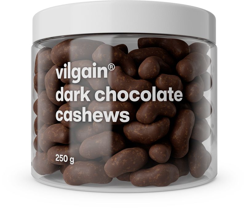 Levně Vilgain Kešu v čokoládě – 3× tmavá čokoláda 250 g