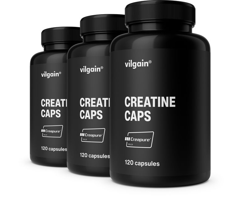 Vilgain Kreatin Creapure® – 3× bez příchutě 120 kapslí