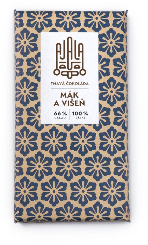AJALA Tmavá čokoláda – mak/višňa 45 g