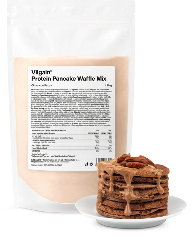 Vilgain Protein Pancake & Waffle Mix pekanový oříšek se skořicí 420 g Obrázek