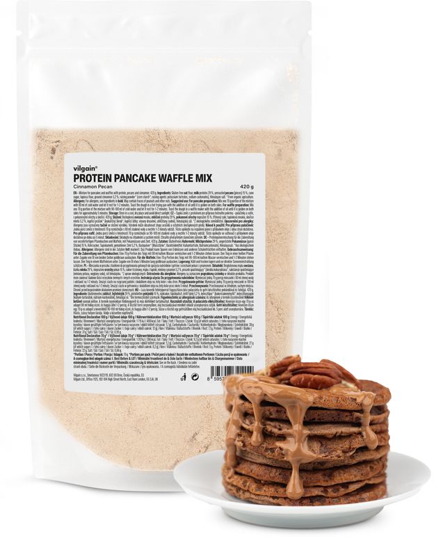 Vilgain Protein Pancake & Waffle Mix – pekanový oříšek se skořicí 420 g