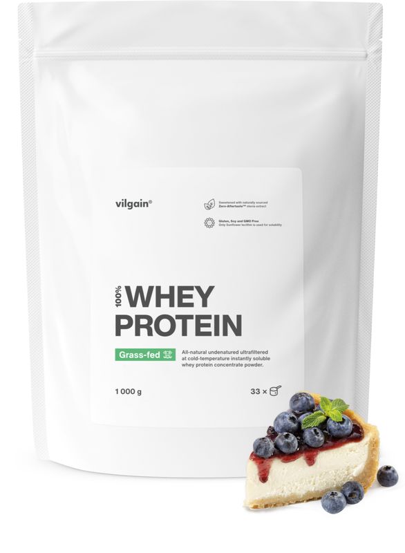 Vilgain Grass-Fed Whey Protein čučoriedkový cheesecake 1000 g