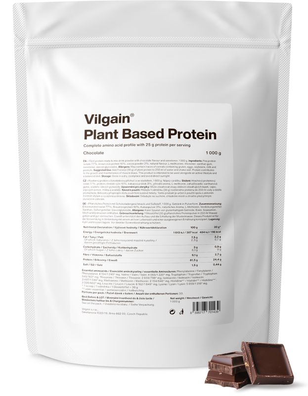 Vilgain Plant Based Protein čokoláda 1000 g Obrázek