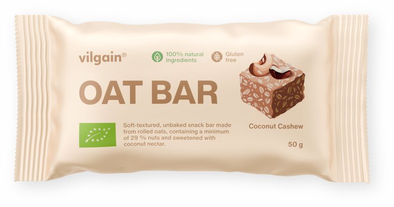 Vilgain Oat Bar BIO kešu a kokos 50 g Obrázek