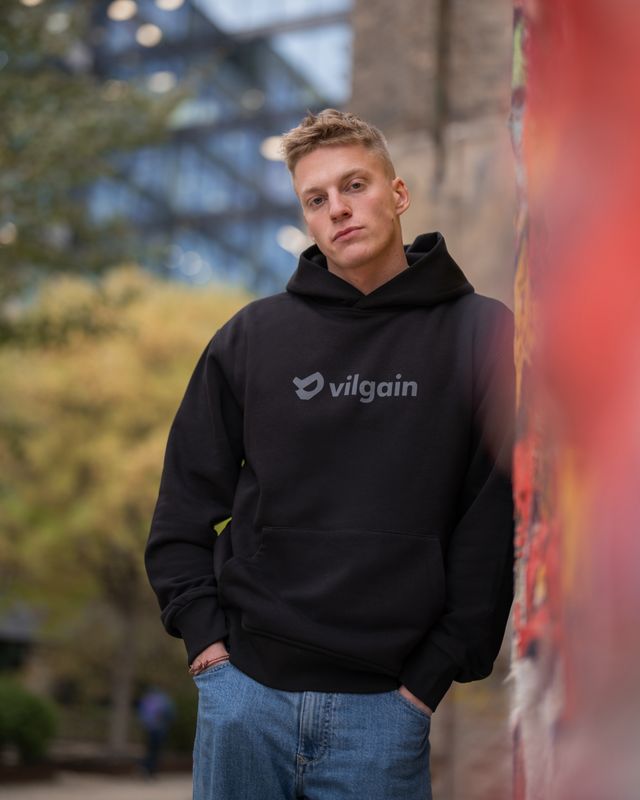 Vilgain Official Logo Hoodie S Černá Obrázek