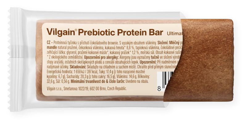 Vilgain Prebiotic Protein Bar Ultimate Brownie 55 g Obrázek