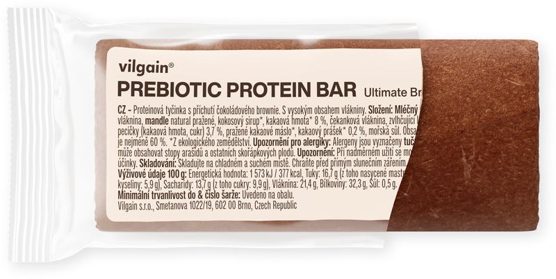 Vilgain Prebiotic Protein Bar Ultimate Brownie 55 g Obrázek