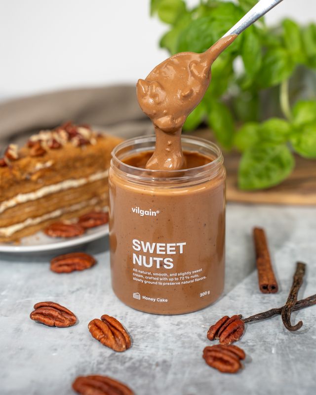 Vilgain Sweet Nuts – medový koláč 300 g Obrázek