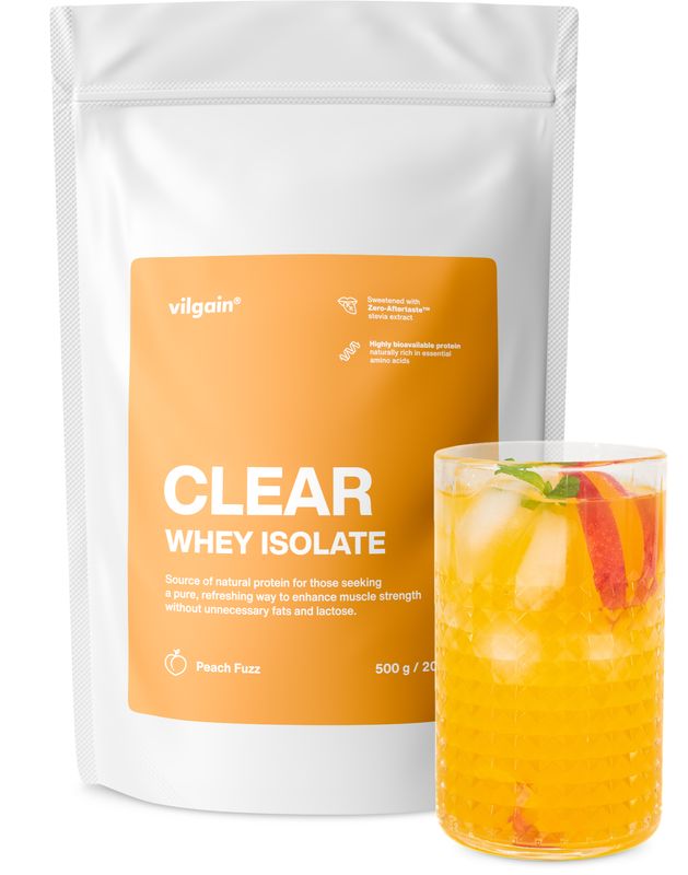 Vilgain Clear Whey Isolate Peach fuzz 500 g Obrázek