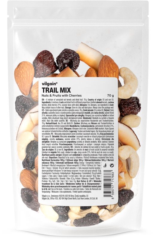 Vilgain Trail Mix třešeň 70 g