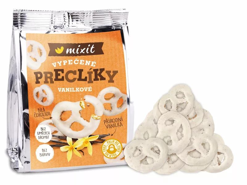 Mixit Praclíky – biela čokoláda/vanilka 70 g
