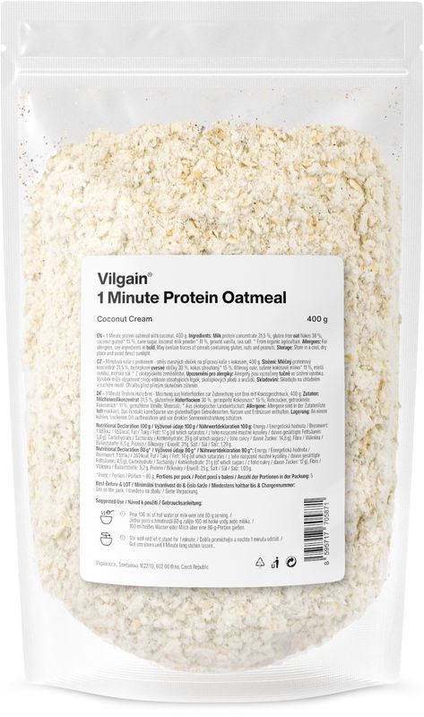 Vilgain Minutová proteinová ovesná kaše kokosový krém 400 g Obrázek