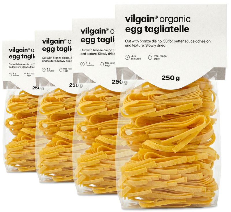 Levně Vilgain Vaječné tagliatelle BIO – 4× 250 g