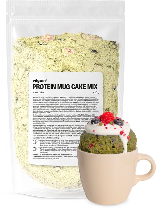 Vilgain Protein Mug Cake Mix mechový dort 420 g Obrázek