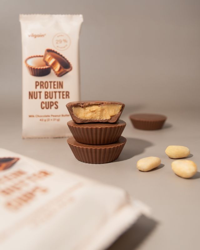 Vilgain Protein Nut Butter Cups – Arašídové máslo v mléčné čokoládě 42 g (2 x 21 g) Obrázek