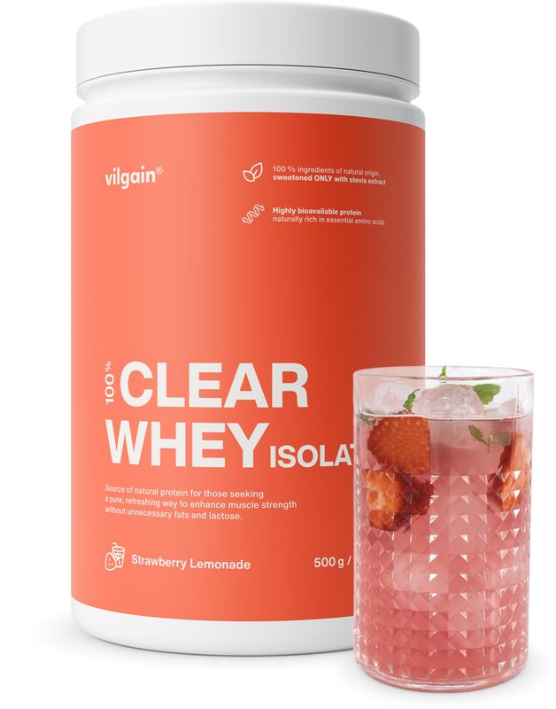 Vilgain Clear Whey Isolate Strawberry lemonade 500 g Obrázek