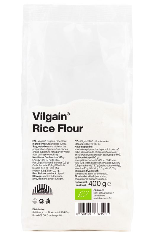 Vilgain Rýžová mouka BIO 400 g Obrázek