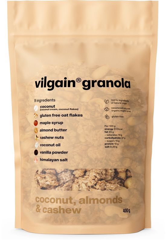 Levně Vilgain Granola – kokos, mandle a kešu 400 g
