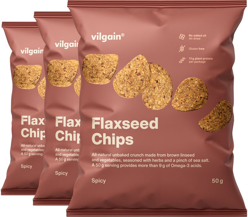 Vilgain Flaxseed Chips – 3× pikantní 50 g