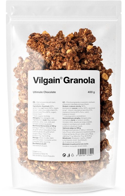 Vilgain Granola ultimátní čokoláda 400 g Obrázek