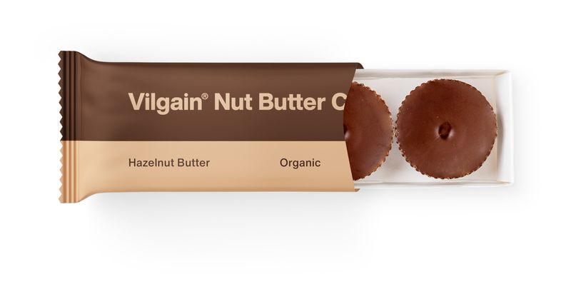 Vilgain Nut Butter Cups BIO lískooříškové máslo 39 g (3 x 13 g) Obrázek