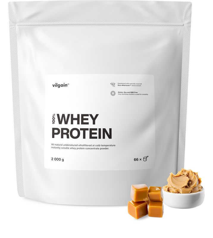 Vilgain Whey Protein arašídové máslo a slaný karamel 2000 g Obrázek