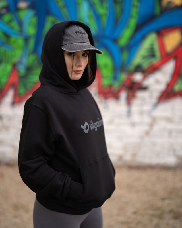 Vilgain Official Logo Hoodie L Černá Obrázek