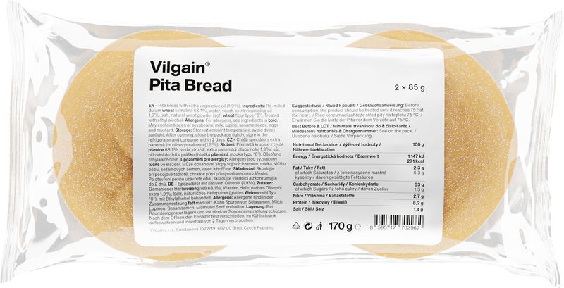 Vilgain Pita chléb 170 g (2 x 85 g) - Zkrácená trvanlivost