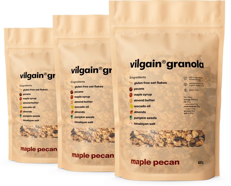 Levně Vilgain Granola – 3× javorový sirup a pekany 400 g