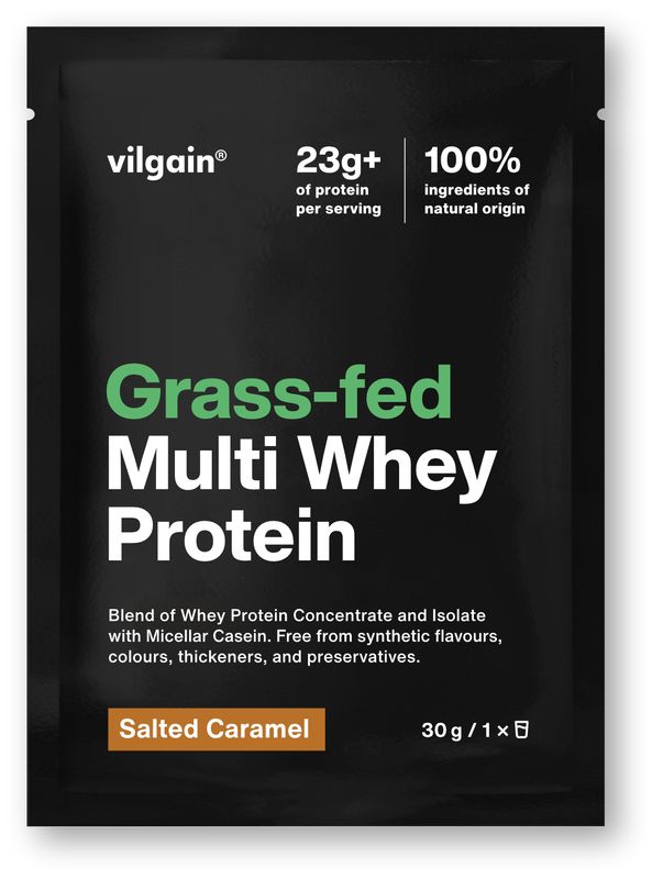 Vilgain Grass-Fed Multi Whey Protein – slaný karamel 30 g