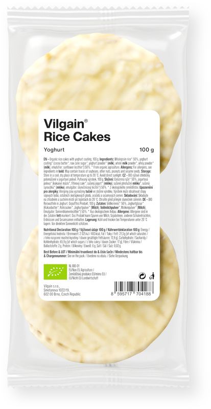 Vilgain Rýžové chlebíčky BIO jogurt 100 g