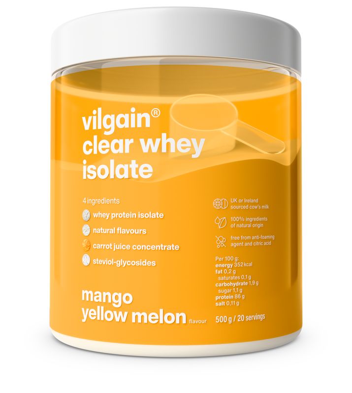 Vilgain Clear Whey Isolate – žlutý meloun s mangem 500 g