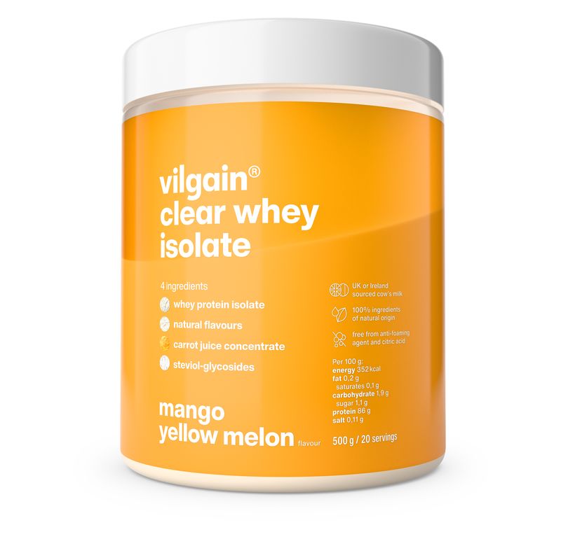 Vilgain Clear Whey Isolate – žlutý meloun s mangem 500 g