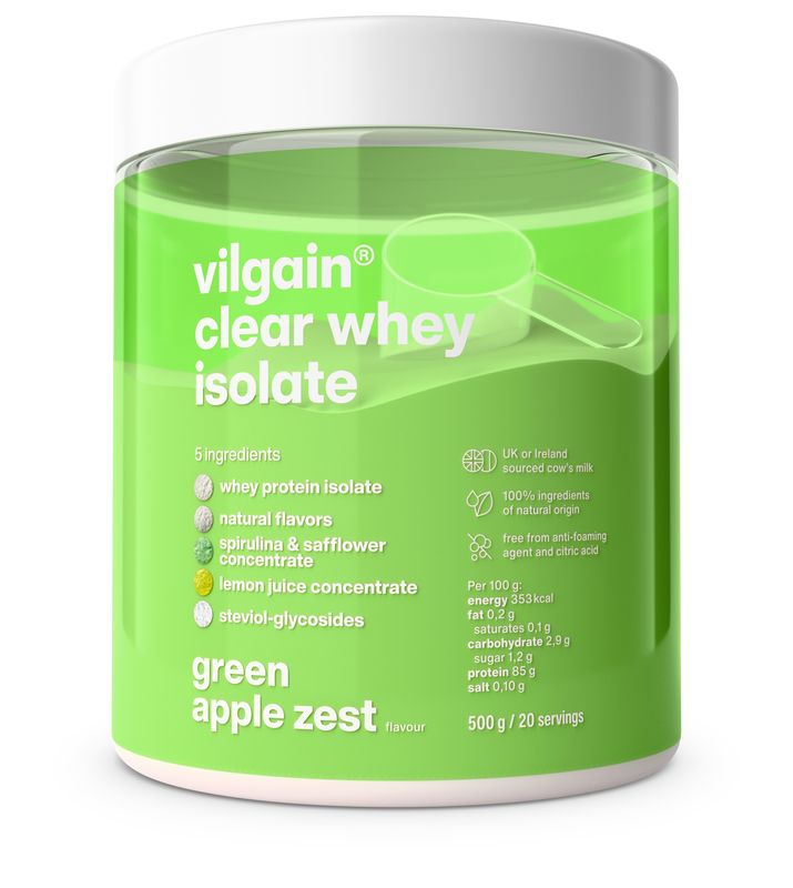 Vilgain Clear Whey Isolate Green apple zest 500 g Obrázek
