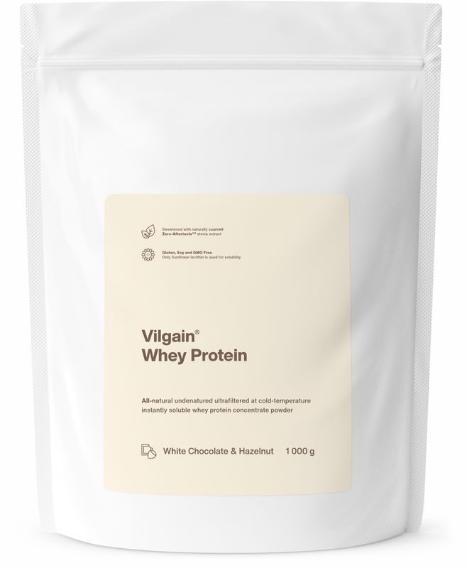 Vilgain Whey Protein Bílá čokoláda a lískový oříšek 1000 g Obrázek