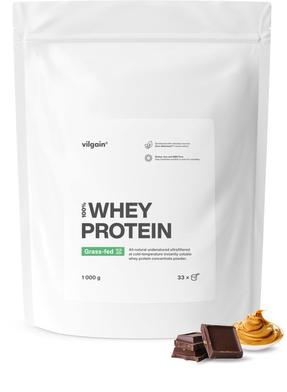 Vilgain Grass-Fed Whey Protein arašídový krém a kakao 1000 g Obrázek